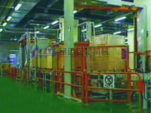 Pallet automatic pass-through taping, film wrapping, twist and stretch film packaging line